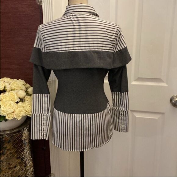 New York Company Striped Black and White Women's Top, S - Picture 6 of 8